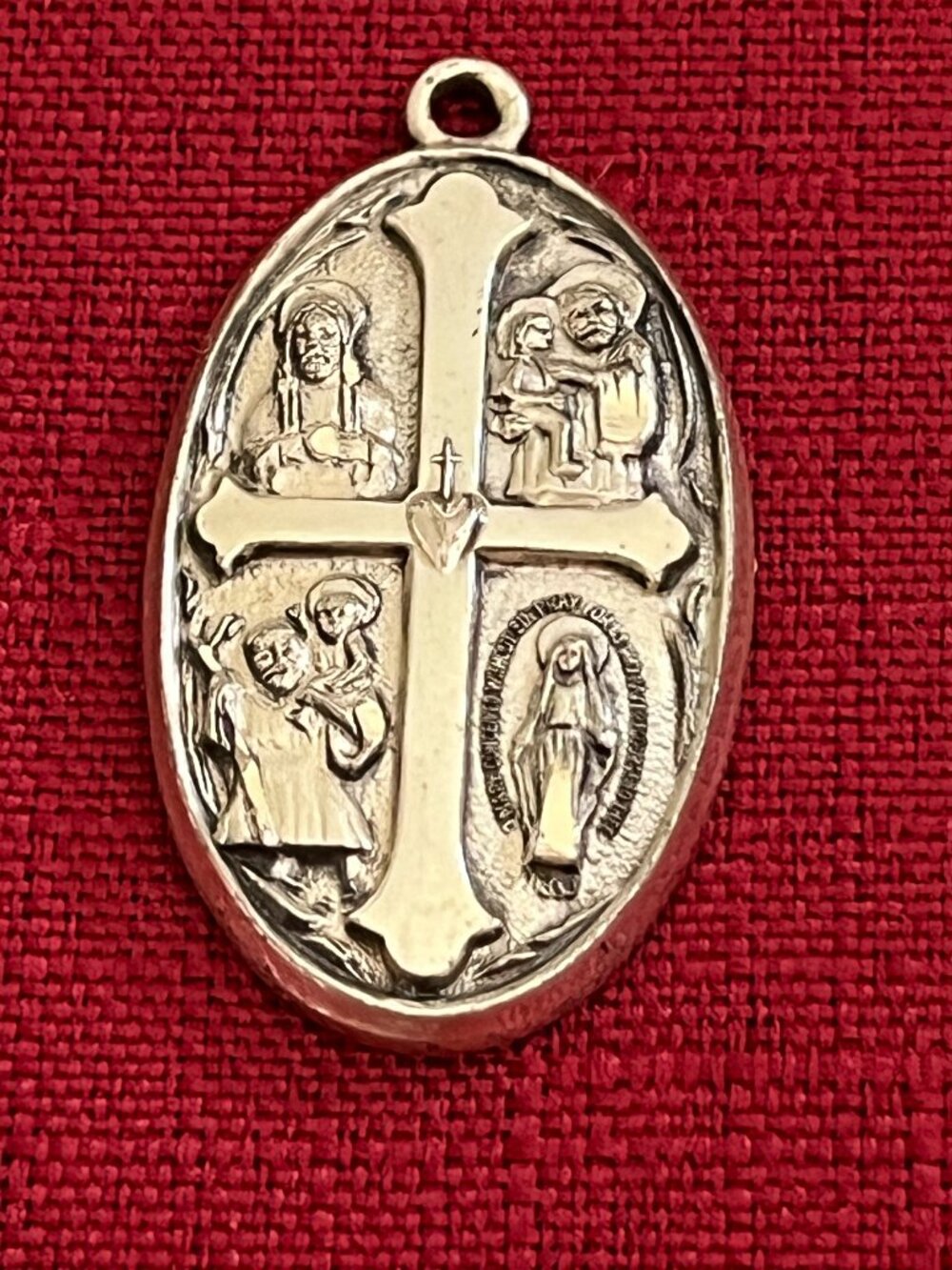 Vintage Creed Sterling Silver 4-Way Cross Medal